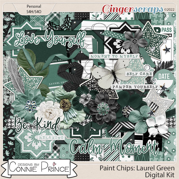 Paint Chips Laurel Green - Kit by Connie Prince