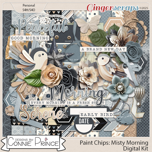 Paint Chips Misty Morning - Kit by Connie Prince