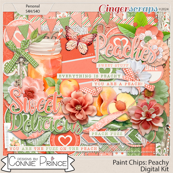 Paint Chips Peachy - Kit by Connie Prince