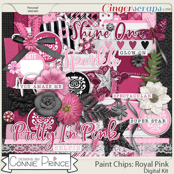 Paint Chips Royal Pink - Kit by Connie Prince