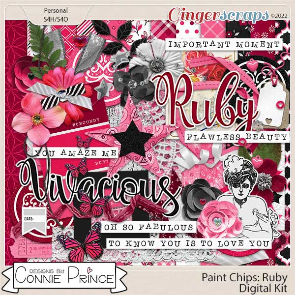 Paint Chips Ruby - Kit by Connie Prince