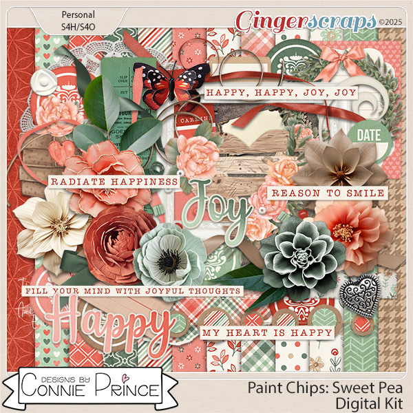 Paint Chips Sweet Pea - Kit by Connie Prince