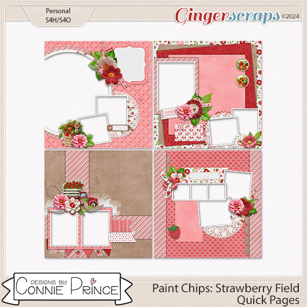 Paint Chips: Strawberry Field - Quick Pages by Connie Prince