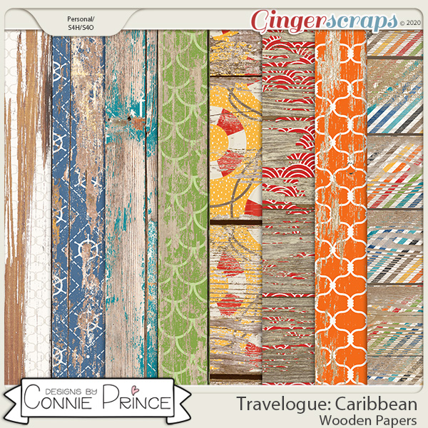Travelogue Caribbean - Wooden Papers by Connie Prince