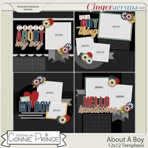 About A Boy - 12x12 Templates (CU Ok) by Connie Prince