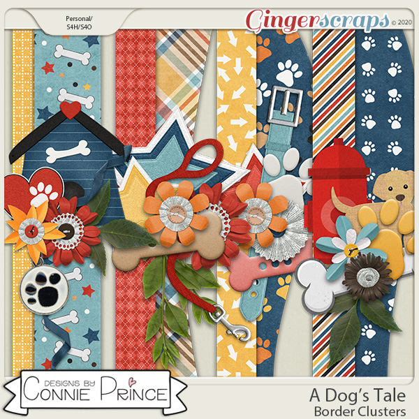 A Dog's Tale - Border Clusters by Connie Prince