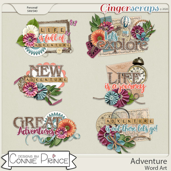 Adventure - Word Art Pack by Connie Prince