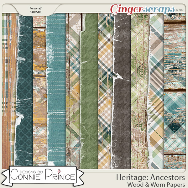 Heritage: Ancestors - Wood & Worn Papers by Connie Prince