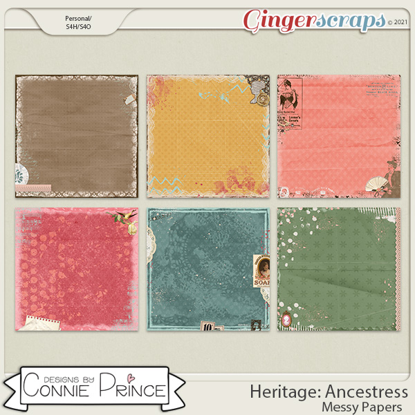 Heritage: Ancestress - Messy Papers by Connie Prince