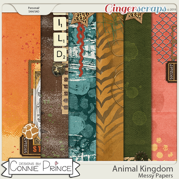 Animal Kingdom - Messy Papers by Connie Prince