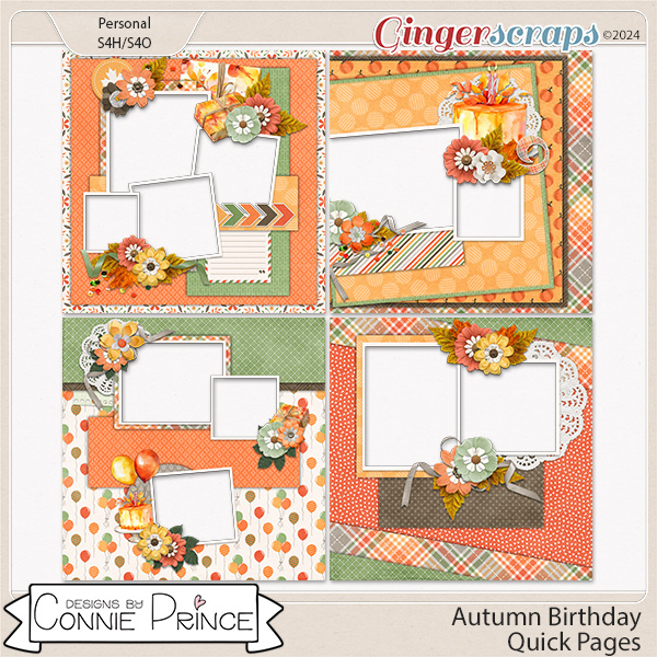 Autumn Birthday - Quick Pages by Connie Prince