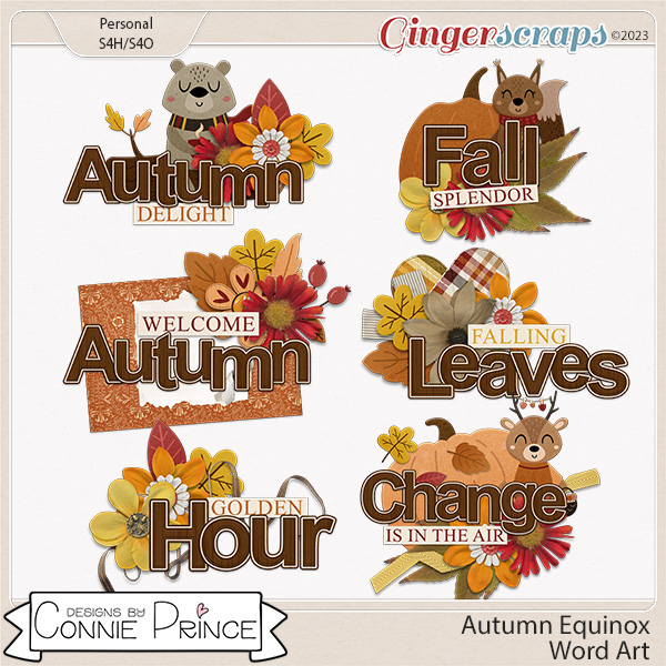 Autumn Equinox - Word Art Pack by Connie Prince