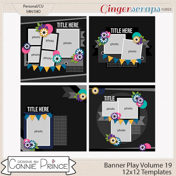 Banner Play Volume 19  - 12x12 Temps (CU Ok) by Connie Prince