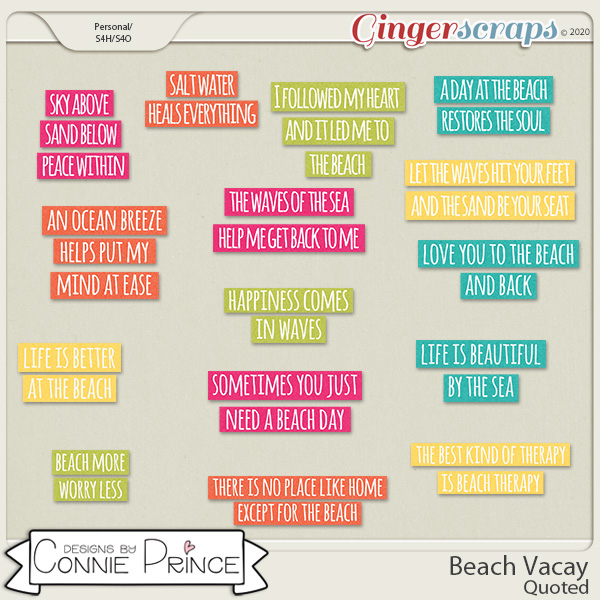 Beach Vacay - Quoted by Connie Prince