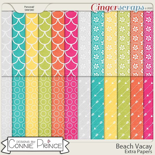 Beach Vacay - Extra Papers by Connie Prince