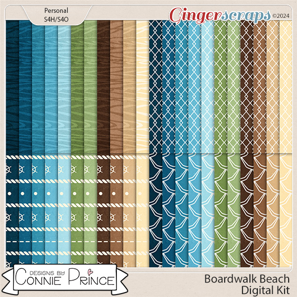 Boardwalk Beach - Extra Papers by Connie Prince