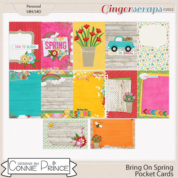 Bring On Spring - Pocket Cards by Connie Prince