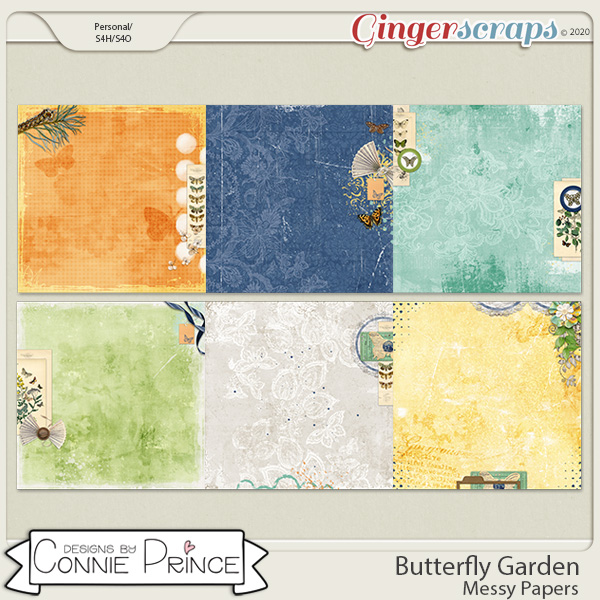 Butterfly Garden - Messy Papers by Connie Prince