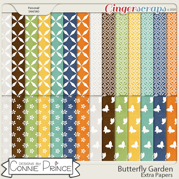 Butterfly Garden - Extra Papers by Connie Prince