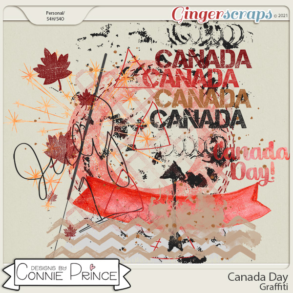 Canada Day  - Graffiti by Connie Prince