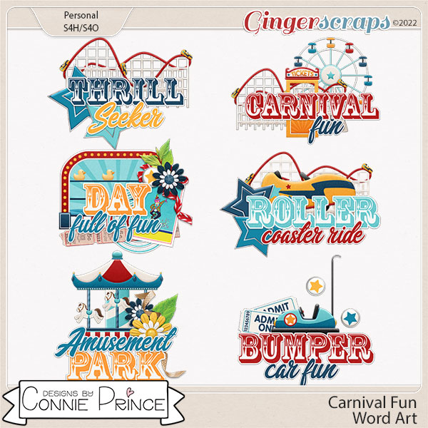 Carnival Fun - Word Art Pack by Connie Prince