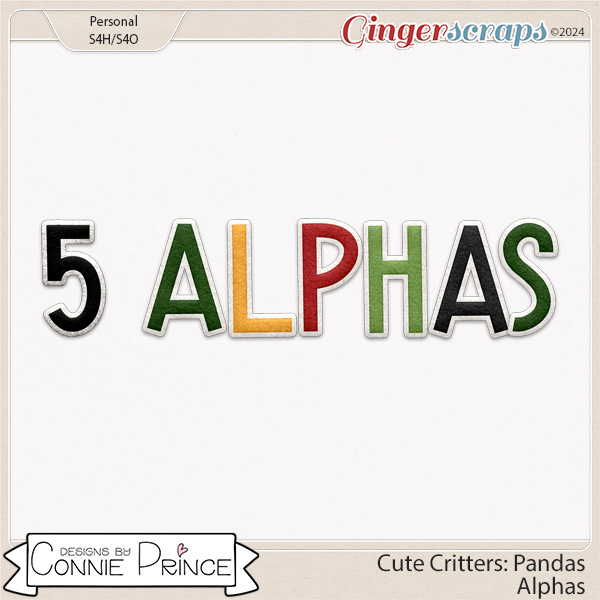 Cute Critters : Pandas - Alpha Pack AddOn by Connie Prince