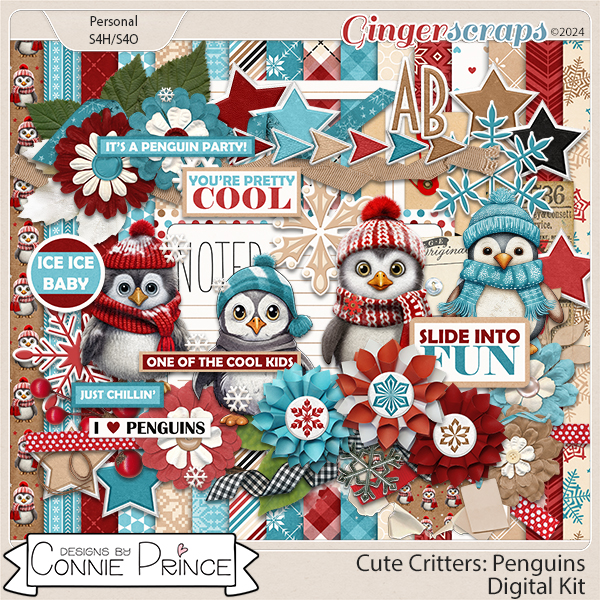 Cute Critters : Penguins - Kit by Connie Prince