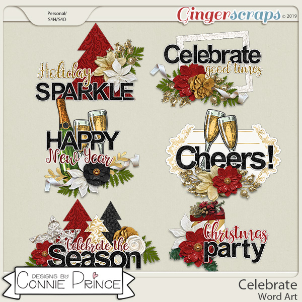 Celebrate - Word Art Pack by Connie Prince