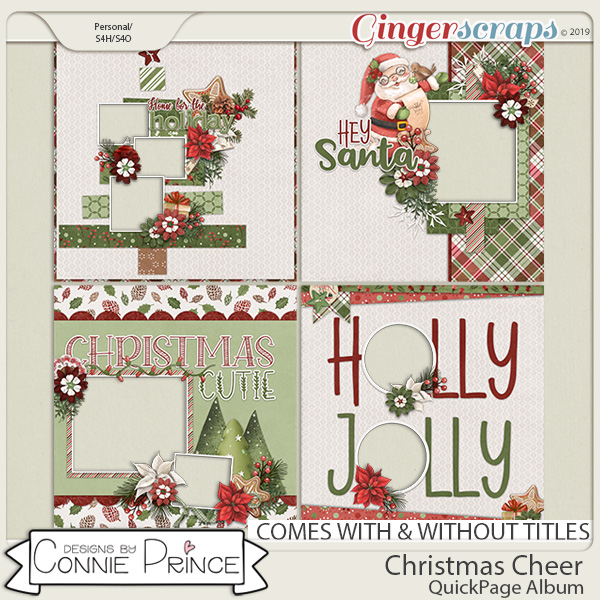 Christmas Cheer - Quick Page Album by Connie Prince.