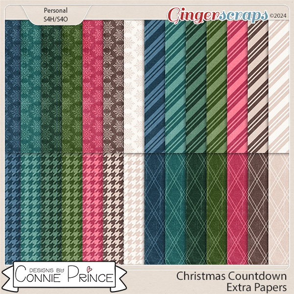 Christmas Countdown - Extra Papers by Connie Prince