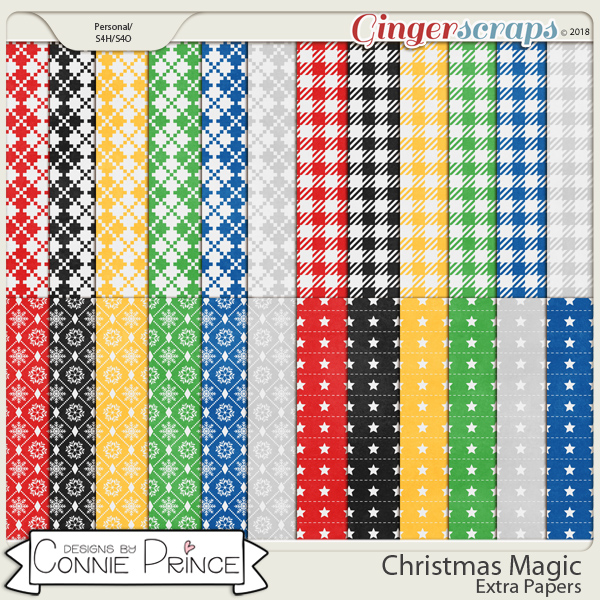 Christmas Magic - Extra Papers by Connie Prince