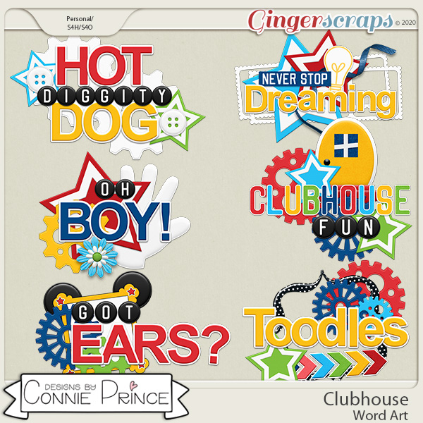 Clubhouse - Word Art Pack by Connie Prince