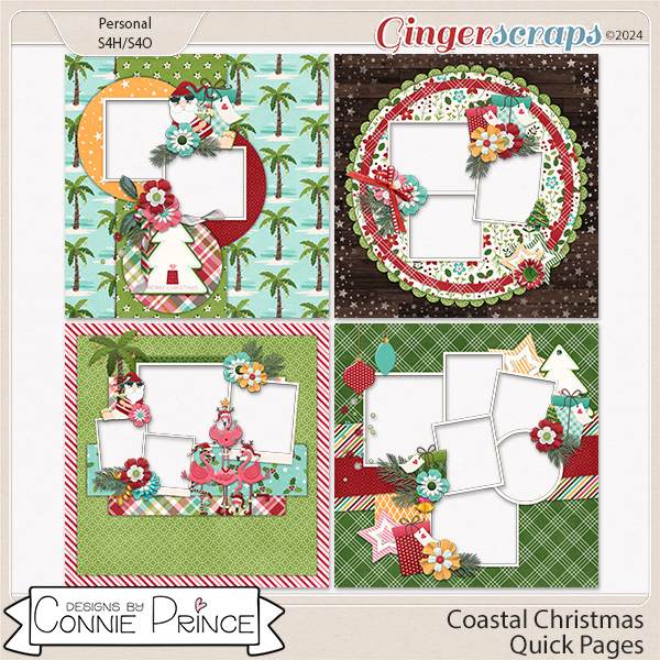 Coastal Christmas - Quick Pages by Connie Prince