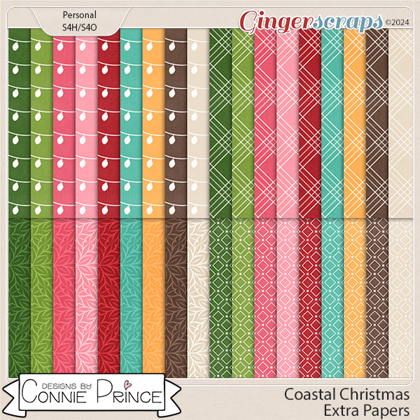 Coastal Christmas - Extra Papers by Connie Prince