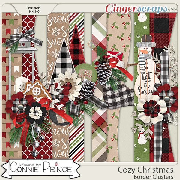 Cozy Christmas - Border Clusters by Connie Prince