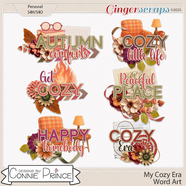 Cozy Era - Word Art Pack by Connie Prince