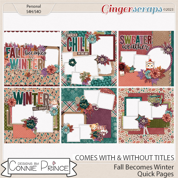 Fall Becomes Winter - Quick Pages by Connie Prince
