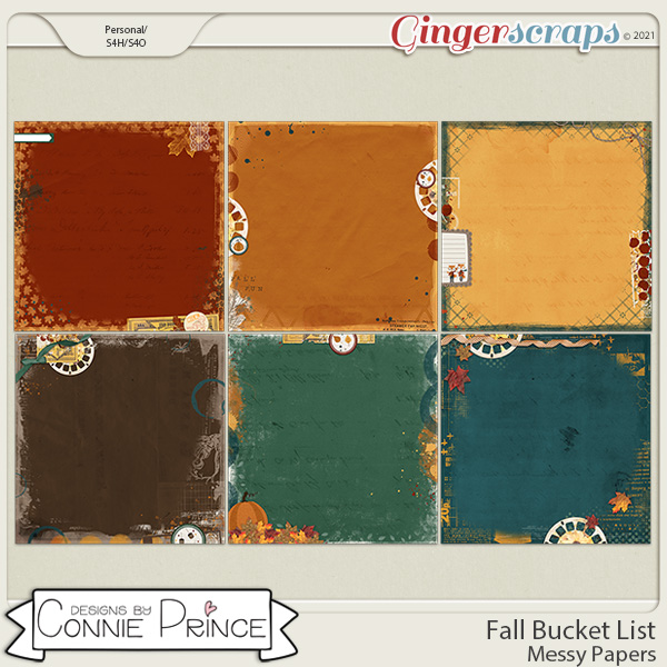 Fall Bucket List  - Messy Papers by Connie Prince