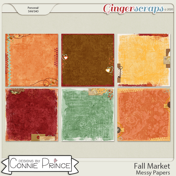 Fall Market - Messy Papers by Connie Prince