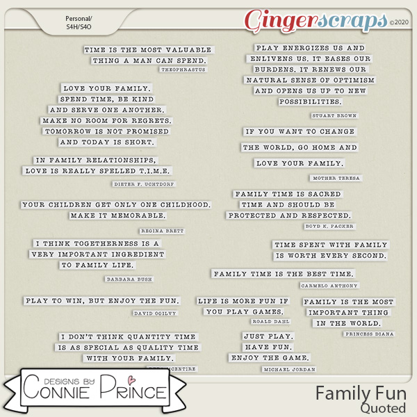 Family Fun - Quoted by Connie Prince