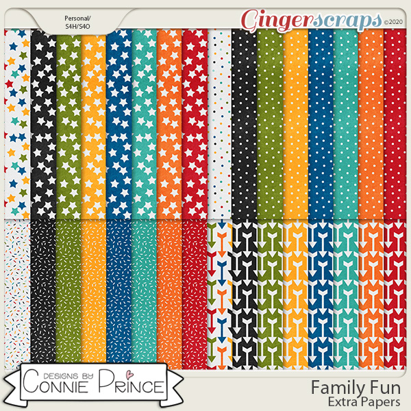 Family Fun - Extra Papers by Connie Prince
