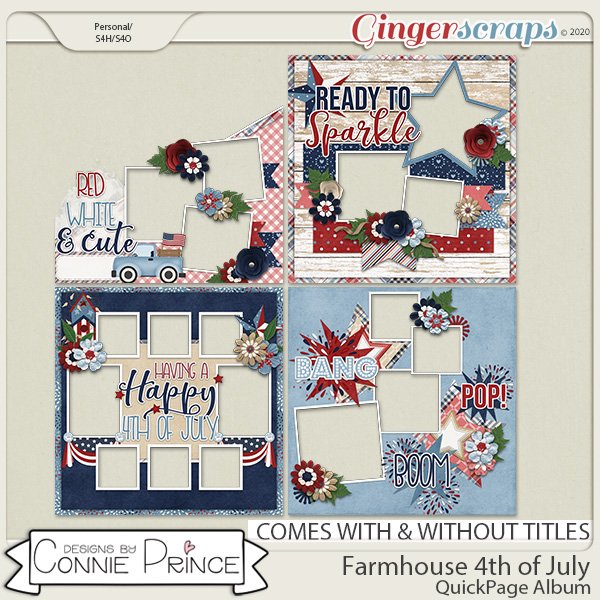 Farmhouse 4th of July - Quick Pages by Connie Prince