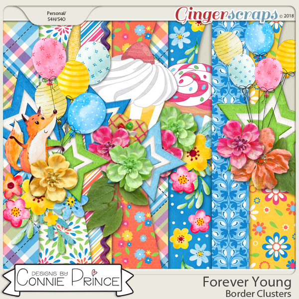 Forever Young - Border Clusters by Connie Prince