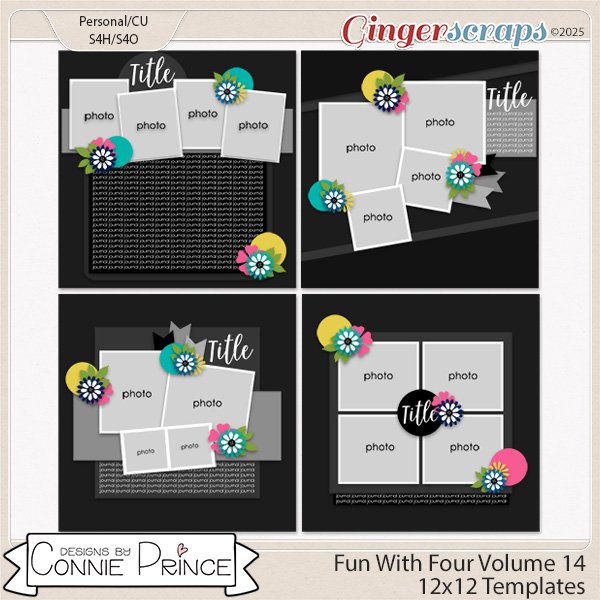Fun With Four Volume 14  - 12x12 Temps (CU Ok) by Connie Prince
