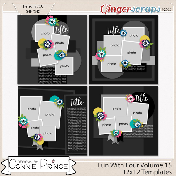 Fun With Four Volume 15  - 12x12 Temps (CU Ok) by Connie Prince