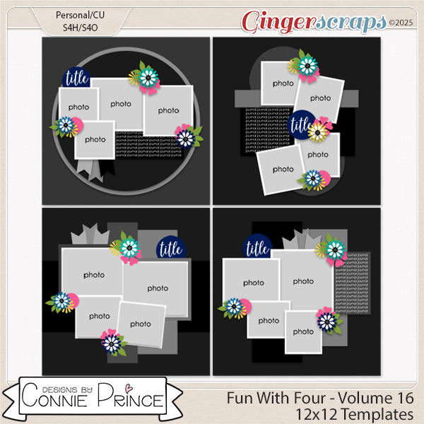 Fun With Four Volume 16  - 12x12 Temps (CU Ok) by Connie Prince