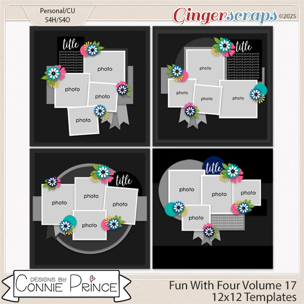 Fun With Four Volume 17  - 12x12 Temps (CU Ok) by Connie Prince