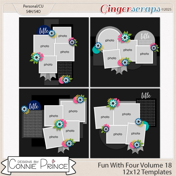Fun With Four Volume 18  - 12x12 Temps (CU Ok) by Connie Prince