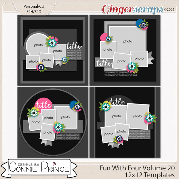 Fun With Four Volume 20 - 12x12 Temps (CU Ok) by Connie Prince