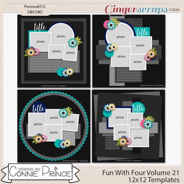 Fun With Four Volume 21 - 12x12 Temps (CU Ok) by Connie Prince